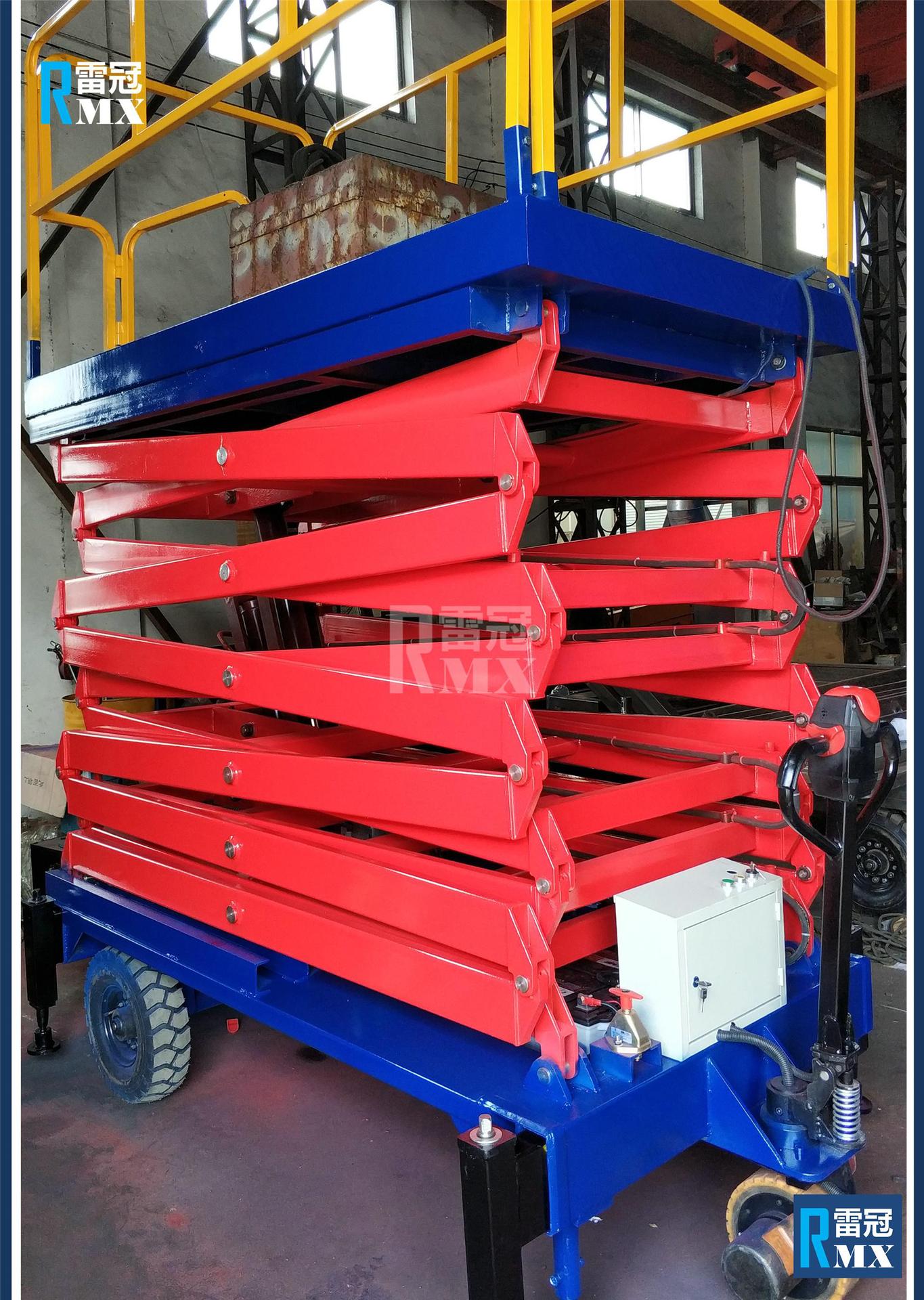 工厂维修小型移动平台剪叉升降可以升降轻型货物