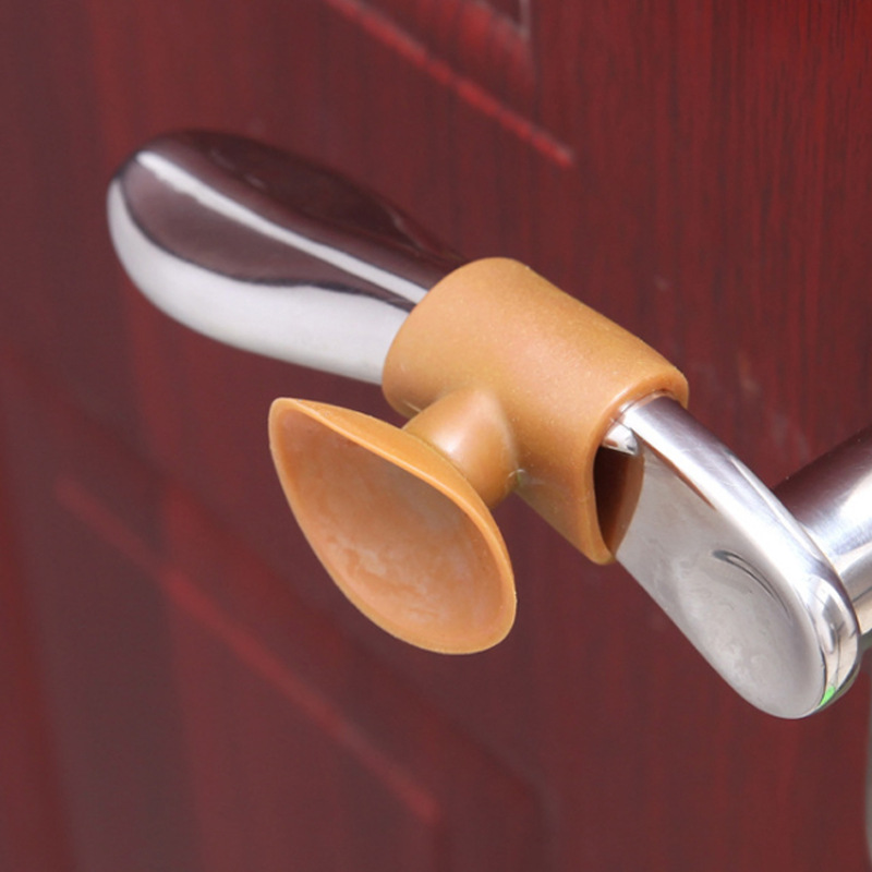 免钉吸盘式门把手卫生间门后静音防碰门锁防震消音门把硅胶防撞垫