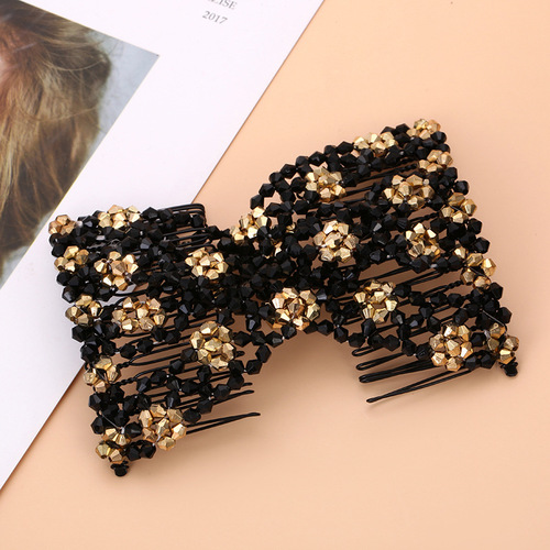 Cross-border new versatile hair comb European and American women's hair twister ponytail decoration Guangdong hair comb pearl magic insert comb