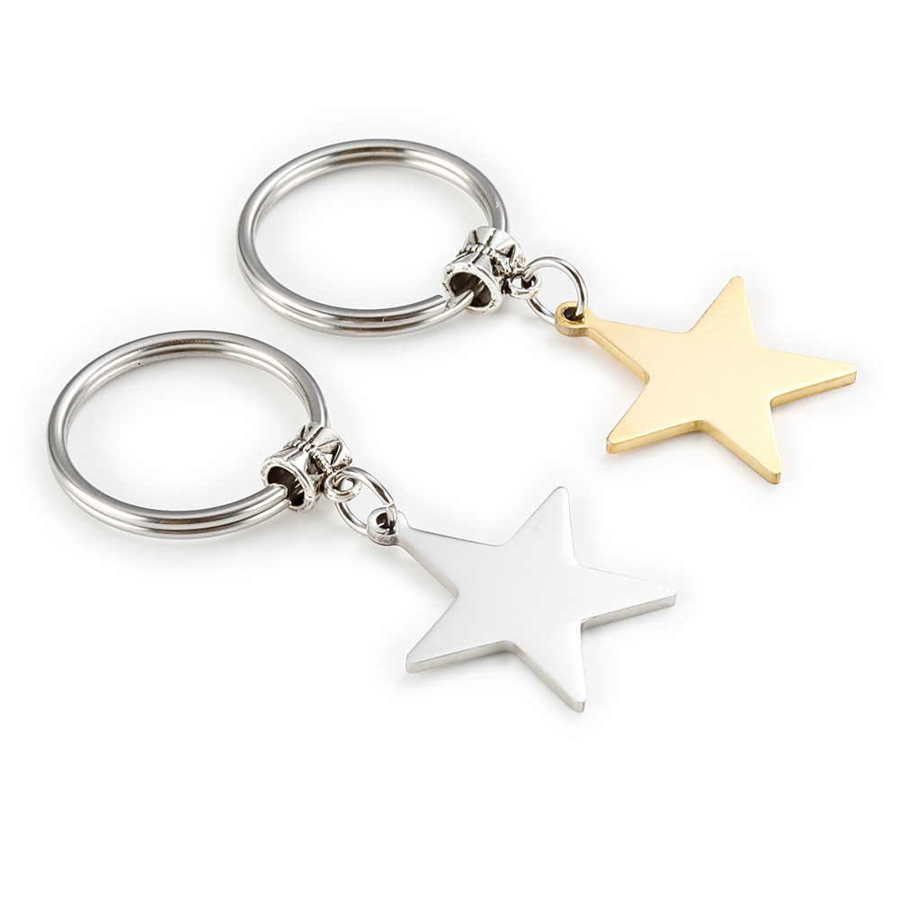 Fashion Star Stainless Steel Bag Pendant Keychain display picture 4