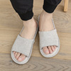 Summer slippers, footwear indoor, non-slip men's slide for beloved, cotton and linen, soft sole