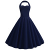 New women’s dress with neck and solid color swing