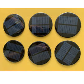 太阳能念佛机滴胶板/太阳能播经机充电板/圆80 5V100ma单晶硅面板