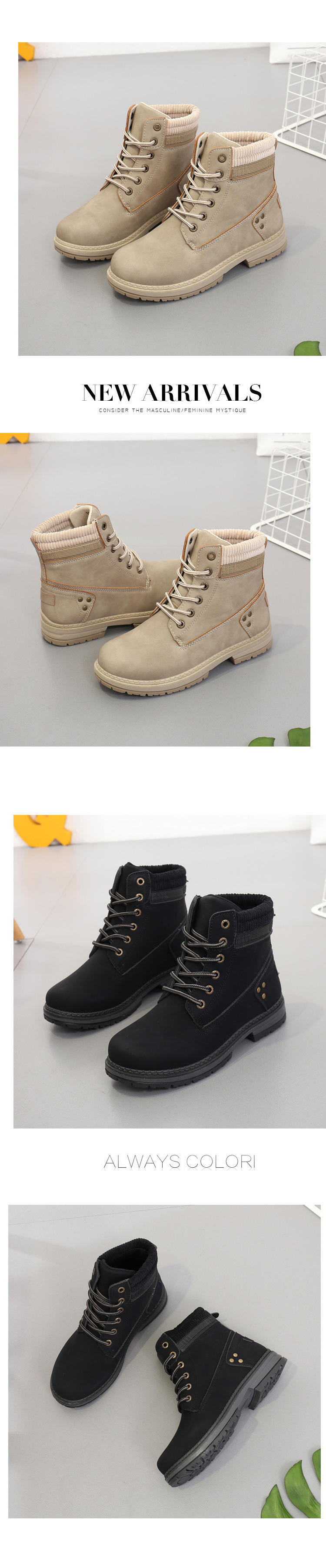 Women's Streetwear Solid Color Round Toe Martin Boots display picture 4