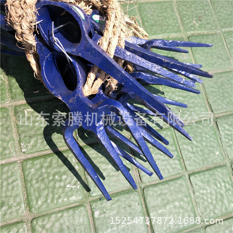 道轨钢铁路耙子 耙镐三齿一尖 钢锻造钢轨耙镐 加固型三齿一尖