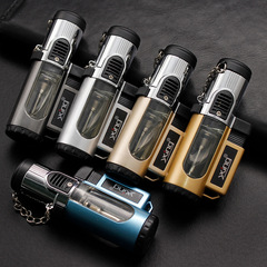 Sword Spirit 1 creative personalized windproof straight-through lighter can set the flame visual gas lighter smoking accessories gift wholesale