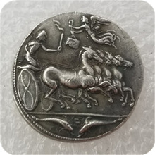 仿古工艺品希腊黄铜镀银做旧银元纪念币#3406