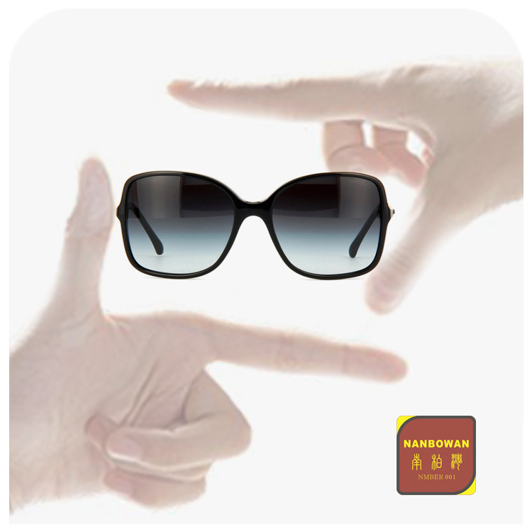 小锁链镜腿热风墨镜网络爆款5210N醋酸纤维大圆脸适合的太阳镜|ru