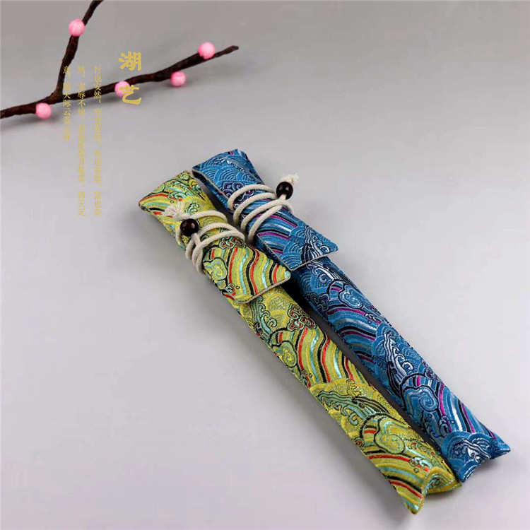 锦缎布袋长款香筒袋 绸缎便携布袋 保护袋 手工制作