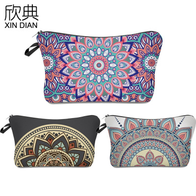 Amazon Cross border Best Sellers Datura printing Collection Cosmetic clutch bag multi-function travel Storage bag