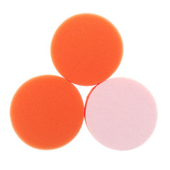 Automotive Supplies: 80mm Orange Flat Surface Car Polishing Sponge Car Cleaning Accessory Waxing Sponge
