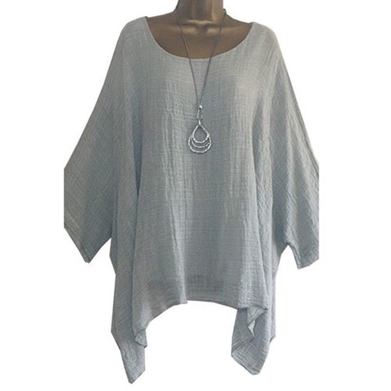 Batwing Sleeve Sleeve Type Polyester, Silk Fabric Type Regular Top Length Wholesale Women'S Casual Solid Color 3/4 Length Sleeve T-Shirts