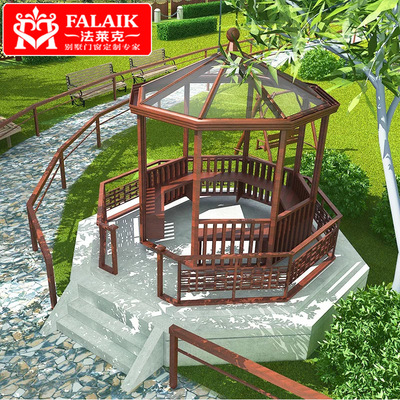 法莱克 广东户外防腐六角凉亭定制 断桥铝合金门窗葡萄架生产厂家|ru