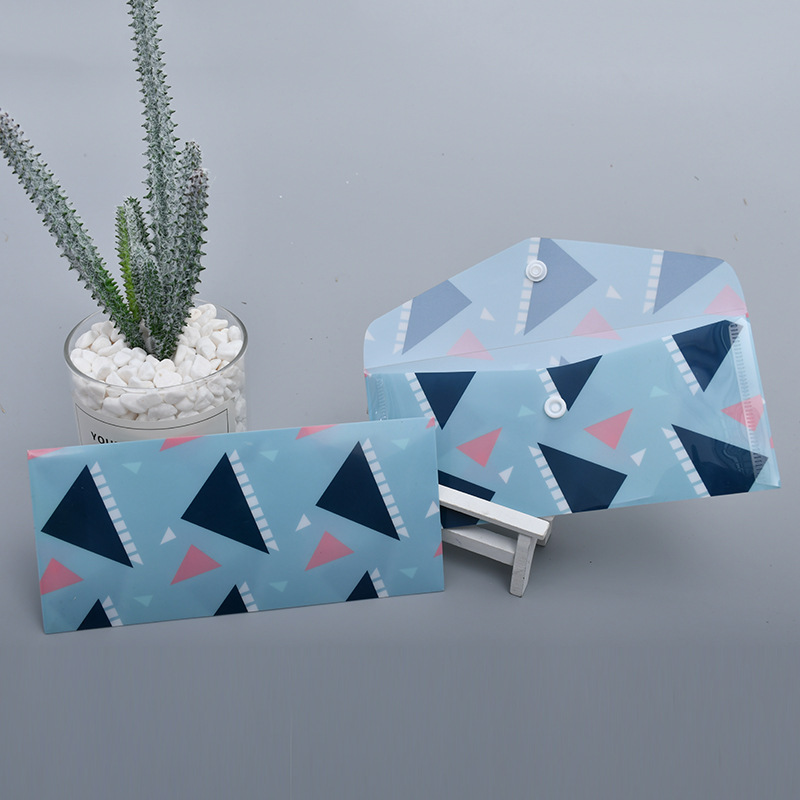 彩色 办公用透明塑料广告档案资料袋PP按扣文件袋定制logo14丝