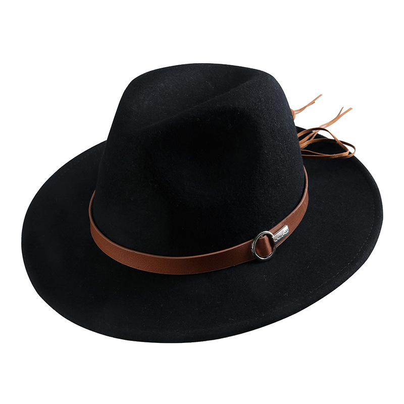 Sombrero Otoño e Invierno de lana estilo europeo y americano británico sombrero de copa 55-57cm multicolor opcional fábrica al por mayor image 8