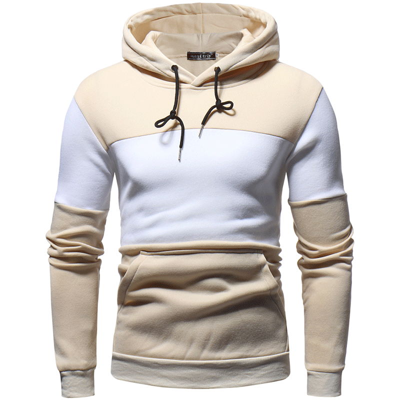 Men's Clothing Spring and Autumn New Men's Clothing Splicing Contrast Color Sweatshirt_maomaolike.com