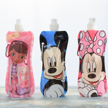 户外便携水袋批发 折叠环保可折叠水壶450M袋 登山扣折叠塑料水袋