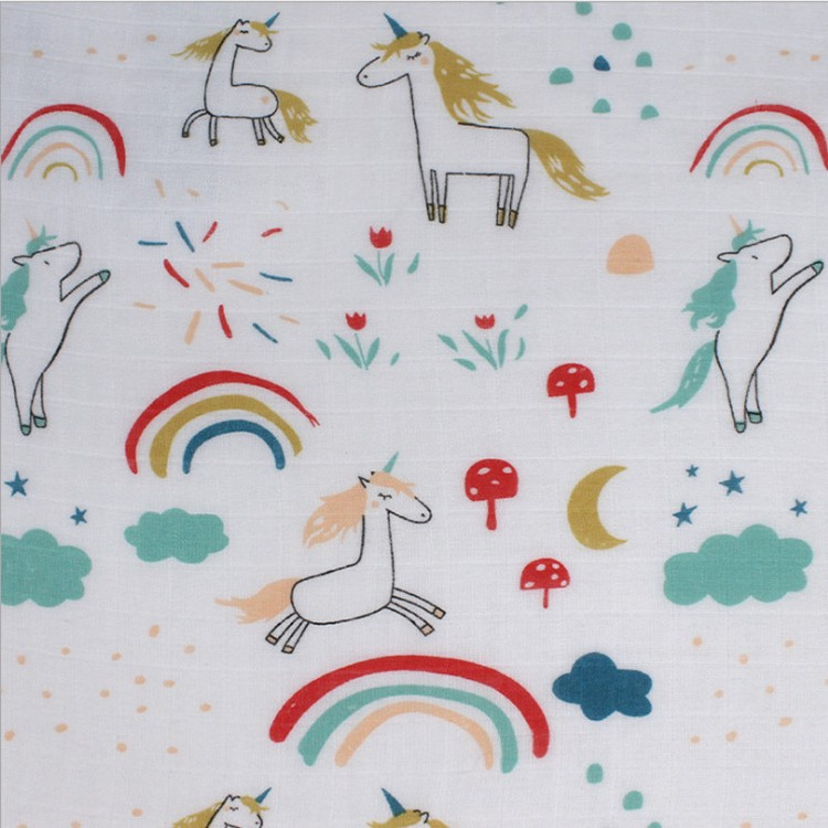 穆斯林方格布32全棉双层印花纯棉纱布母婴布料家居服睡衣服装面料