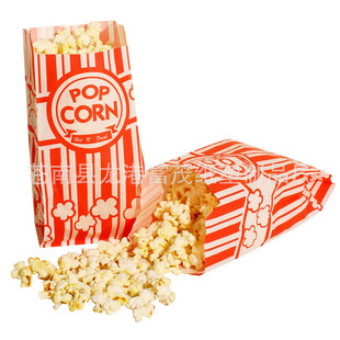 Попкорн бумажный пакет поп -масло -надежный бумажный материал для пищевого пакета высота рта кончики дна пакет кармана сумка для кармана мешок