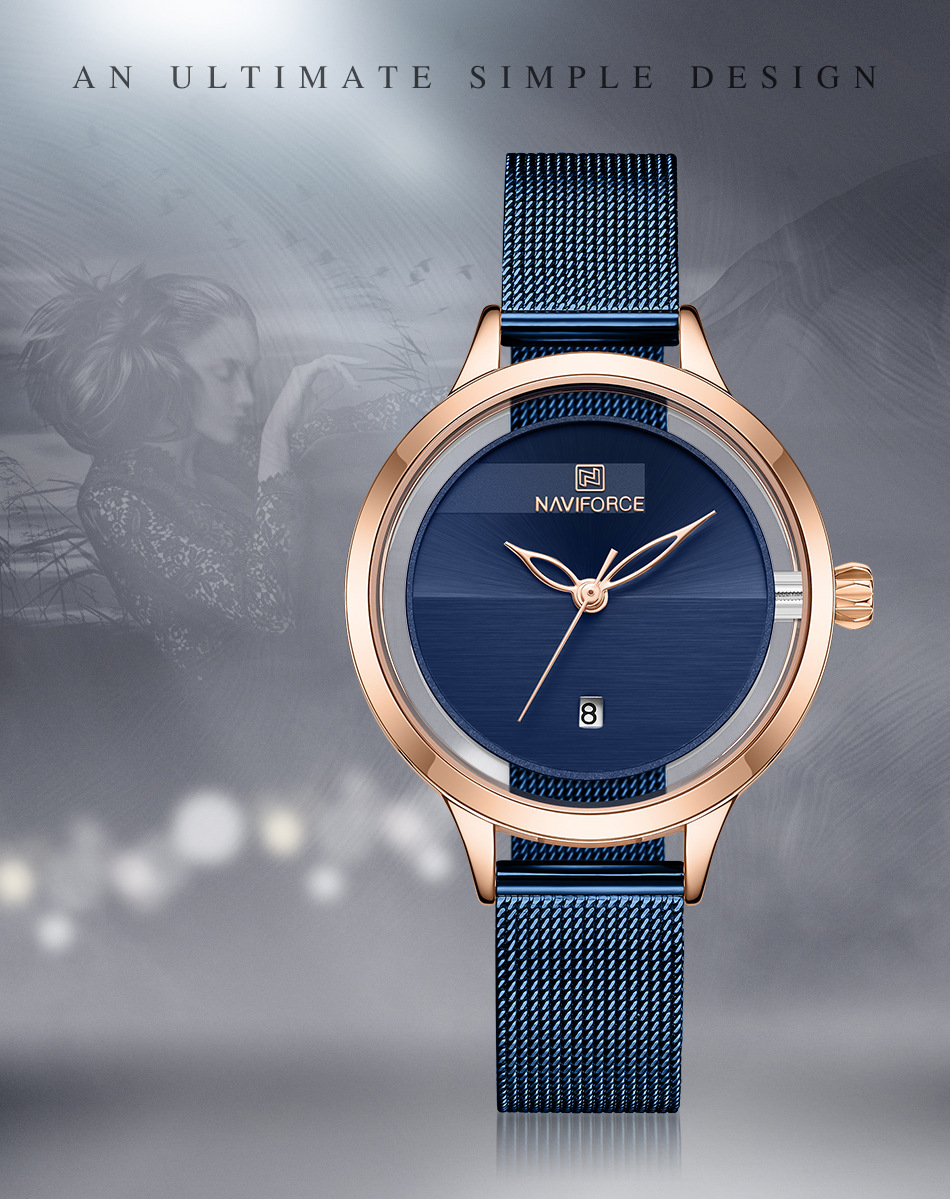 Women's Quartz Watch Mesh Band Calendar Waterproof Fashion Design_voghion.com