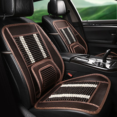 XE929 Summer Single Seat Wooden Bead Car Seat Cushion Breathable Waist Support All-Season Universal Office Chair Interior Accessory