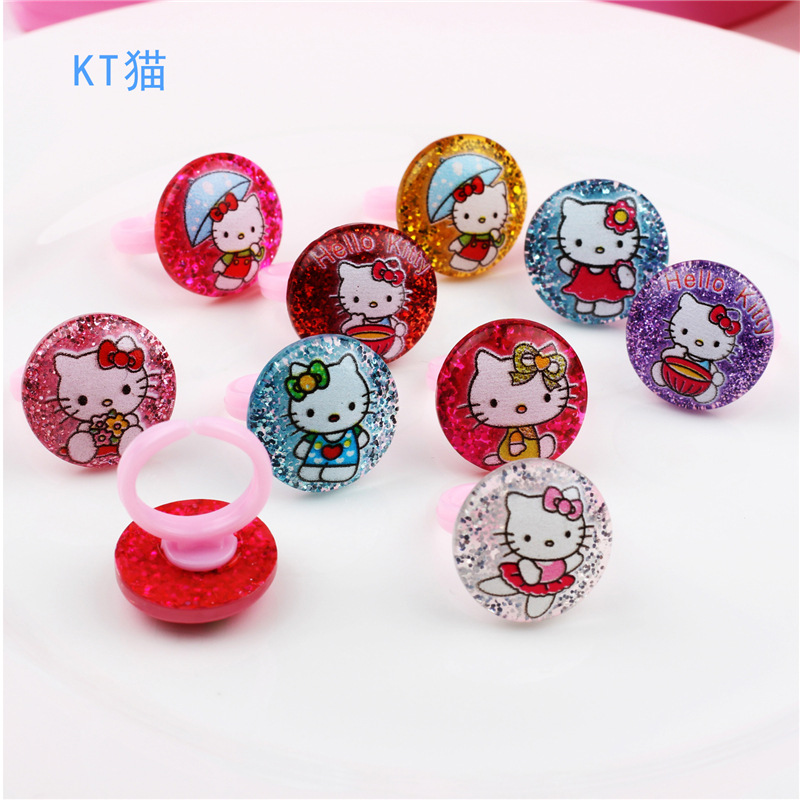 Korean Children Resin Ring Toy Girl Hand Ornament Kindergarten Small Gift Wholesale display picture 14