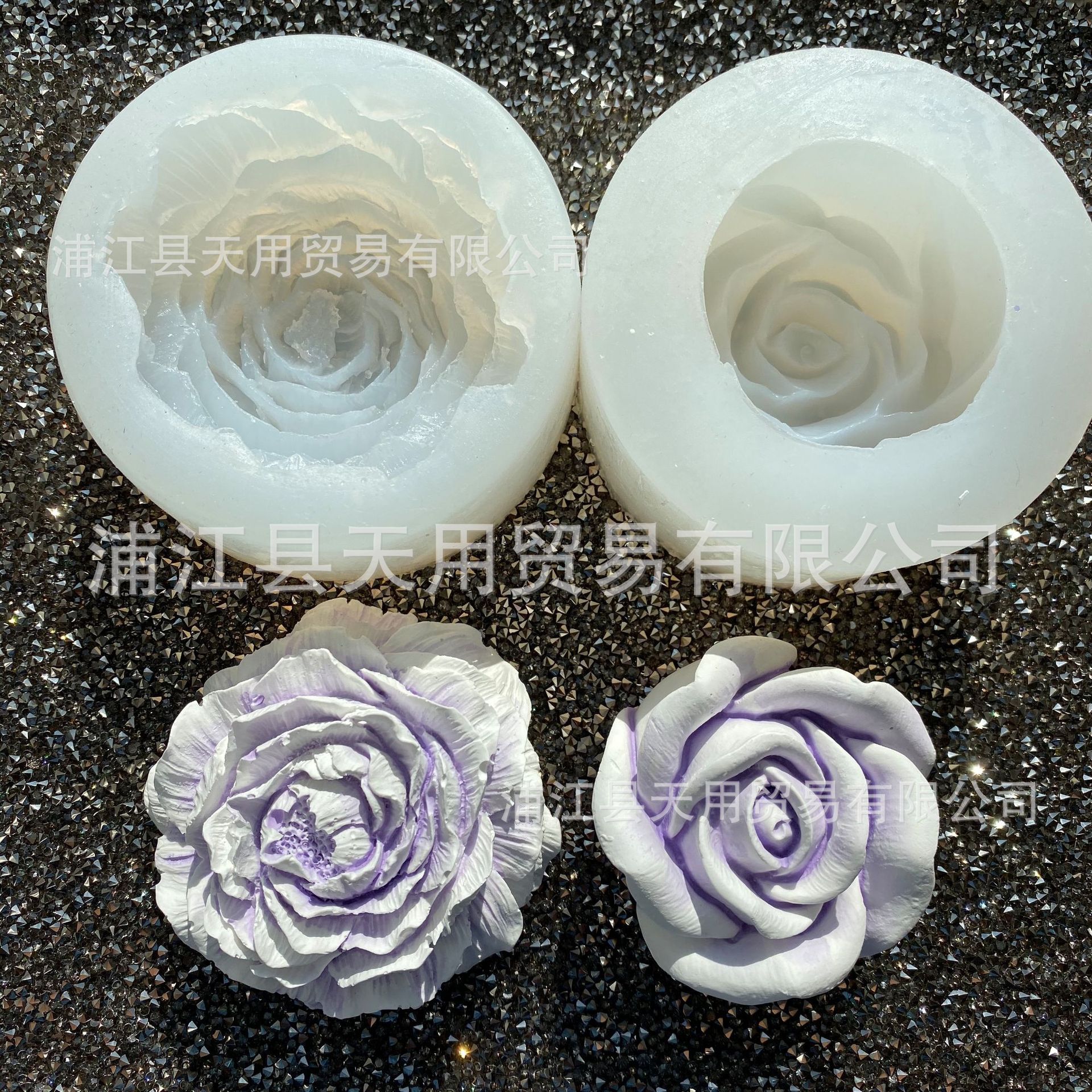 立体牡丹花玫瑰花滴胶大号花朵模具diy手工摆台装饰材料石膏香薰-阿里巴巴