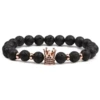 Volcanic stone rose gold crown
