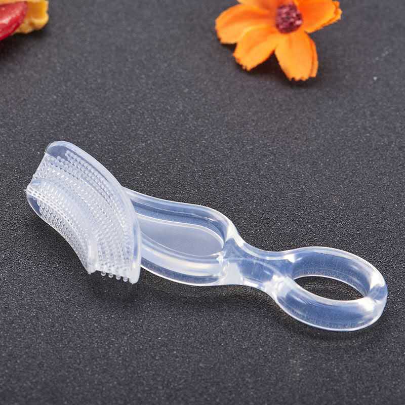 婴儿柔软护齿硅胶牙刷 宝宝训练软毛乳牙刷 儿童口腔护理用品批发