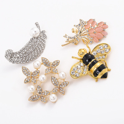 Family name animal Jewelry Trend Sternum Clothing zircon Pin colour honeybee Brooch Wedding celebration clothing Accessories