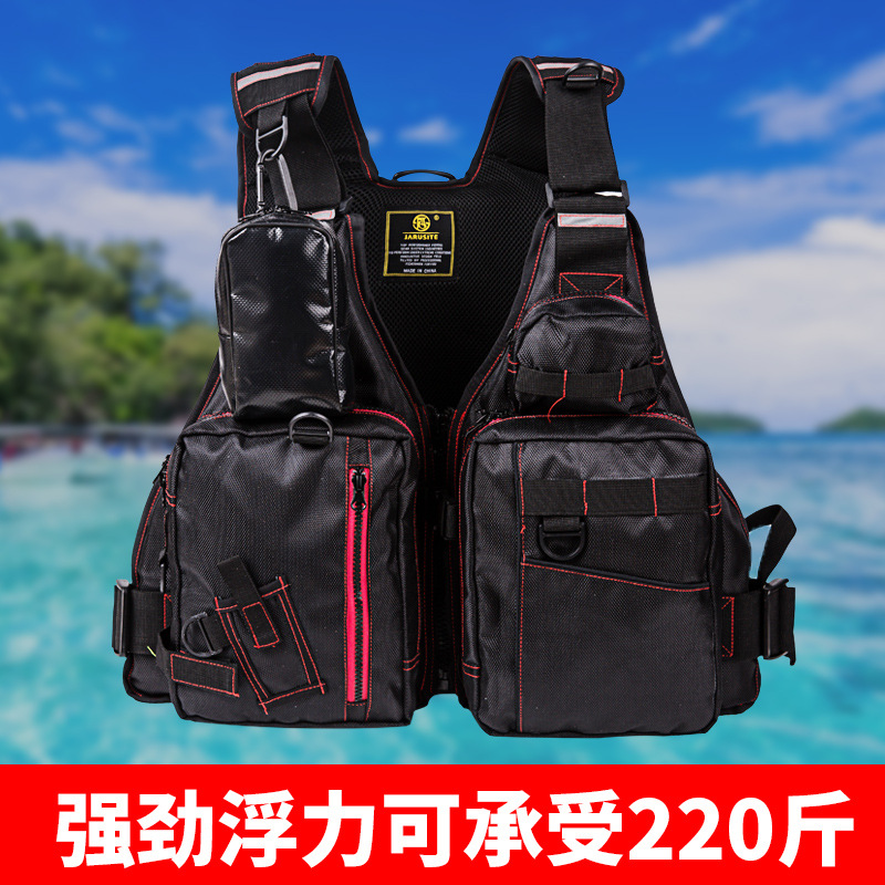 钓鱼救生衣马甲男高浮力可推卸多口袋马甲背心矶钓海钓救生衣马甲