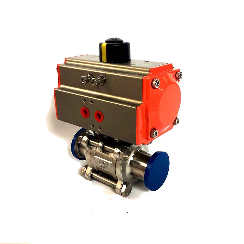 ������Ƭʽ��װ�� 304�����1000WOG  CF8 Sanitary ballvalve