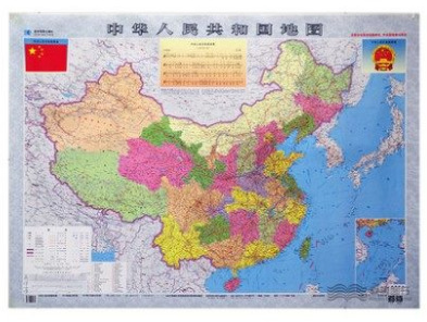 正版 中国地图挂图 双面防水覆膜 106*76厘米 贴图