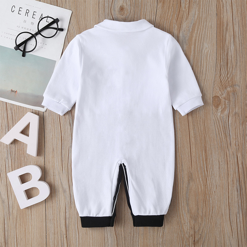 New Baby Long-sleeved One-piece Spring And Autumn Bow Tie Gentleman Male Baby Romper display picture 21