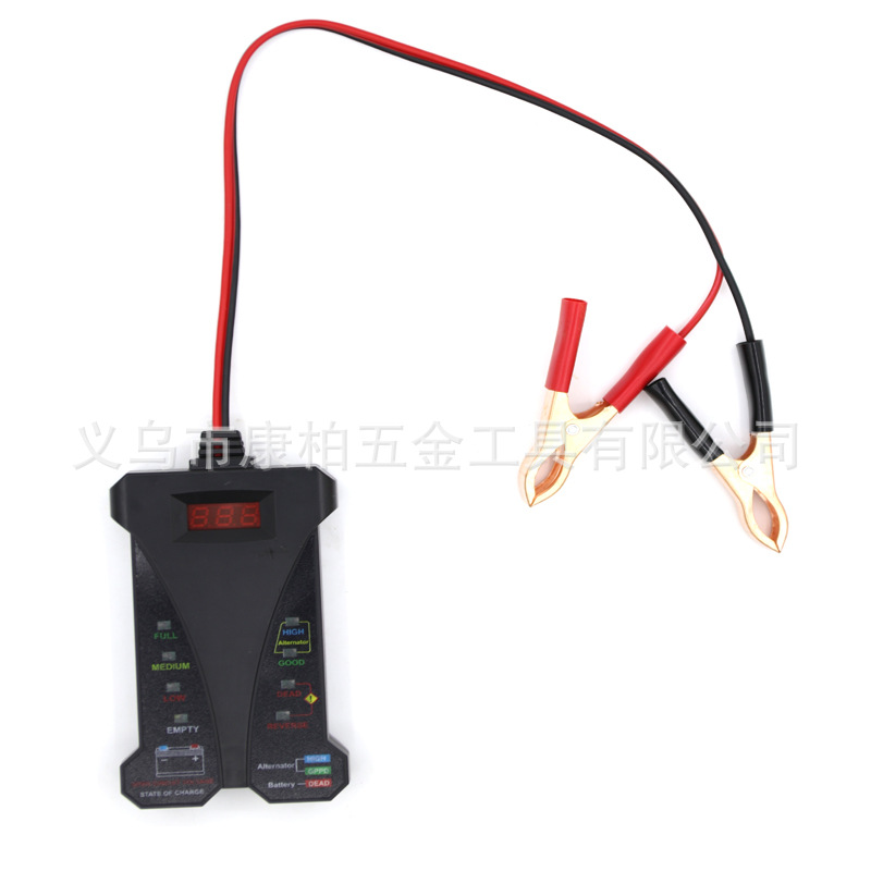 KB-344 黑色电瓶测试仪电瓶夹式接头储蓄电池检测仪器