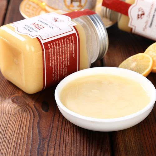 Russian imported linden honey crystallized snow honey bottle 500g breakfast honey wholesale