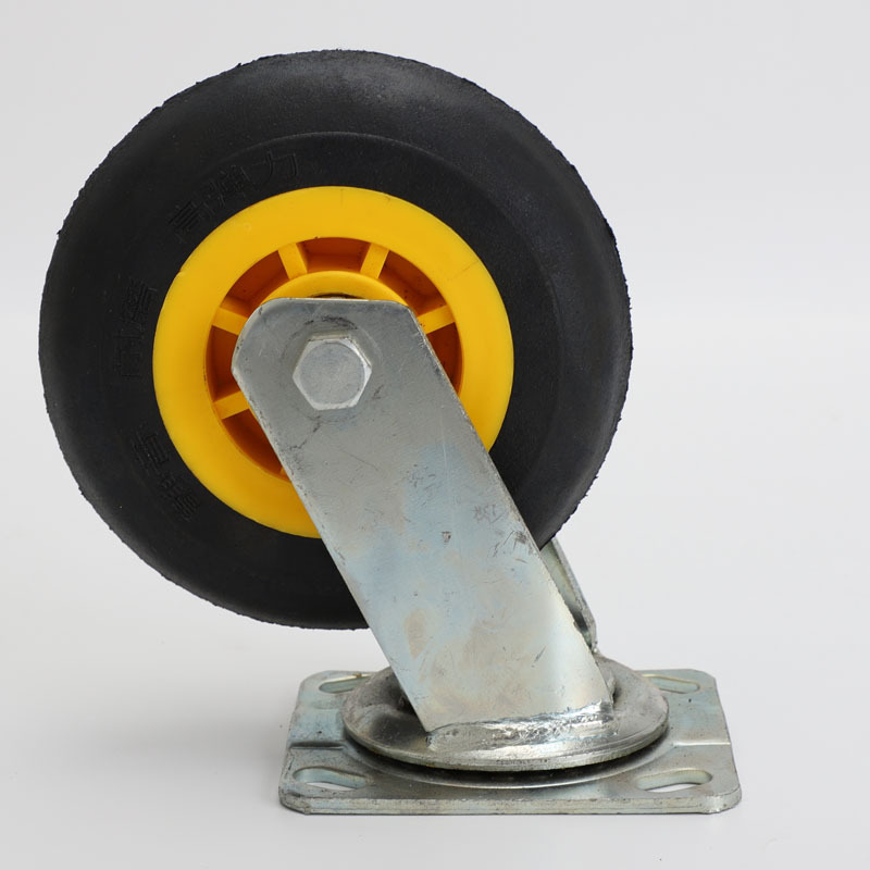 厂家直供万向轮载重橡胶轮静音重型定向轮小推车拖车轮子