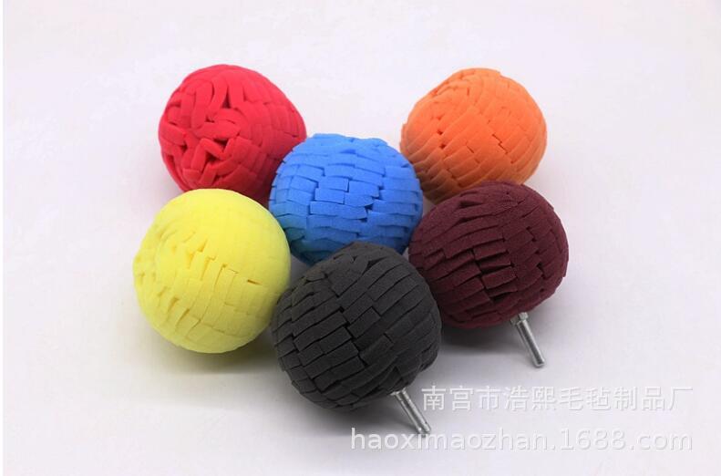 汽车轮毂抛光轮打蜡抛光海绵盘钢圈细节抛光盘抛光海绵球圆形盘|ms