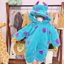 毛怪蘇利文網紅嬰兒服可愛寶寶動物造型衣服恐龍連體衣睡衣秋冬裝