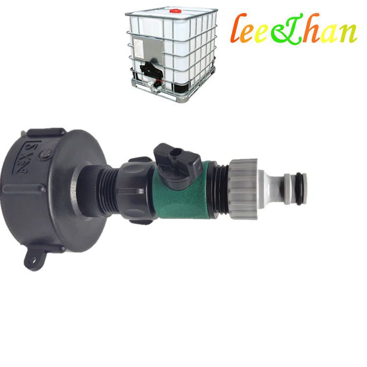 S60 * 6 rpm 3/4 pulgadas IBC tonelaje accesorios de conector de barril tonelaje conector de interruptor de barril tonelaje conector de manguera de jardín 62 conexión de filamento