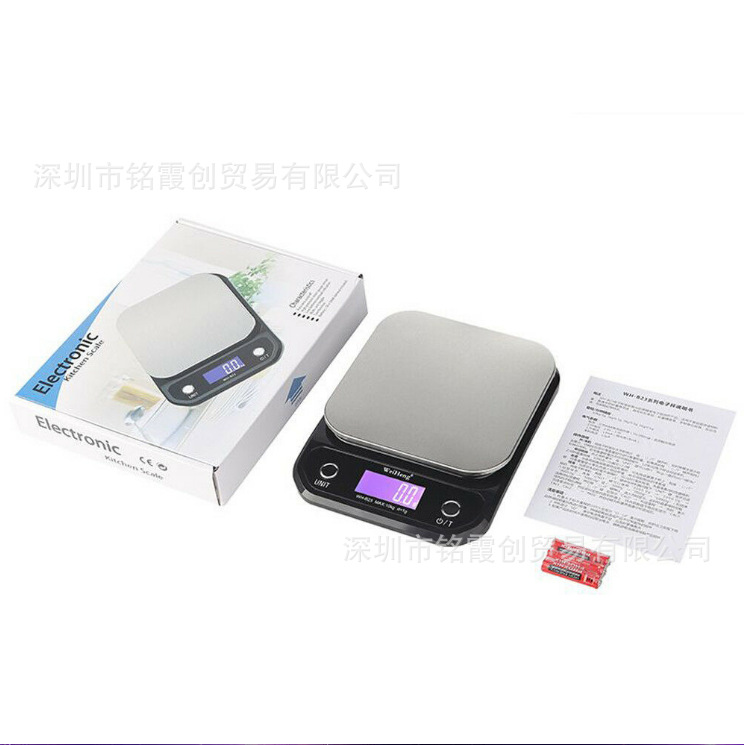 WH-B23威衡烘焙电子秤高精度电子厨房秤不锈钢厨房电子称5kg/0.1g