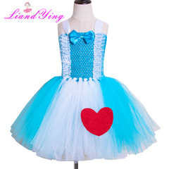 Alice in Wonderland tutu dress children's net chiffon dress for girls kids performance outfit