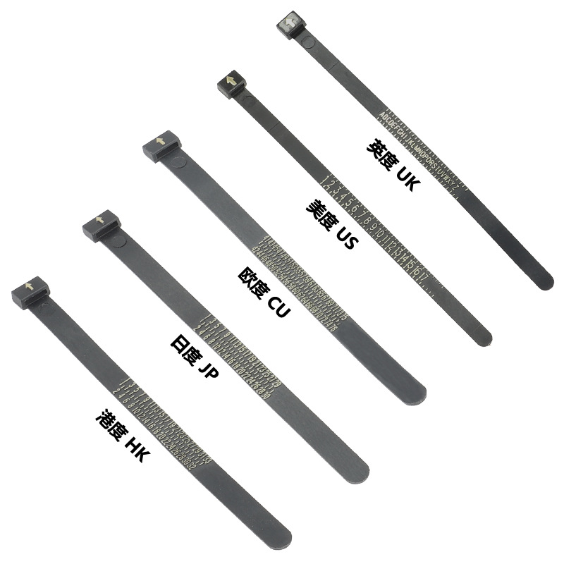 美港日欧度戒指指围测量 英度测量带尺码手围手指尺寸大小测量圈