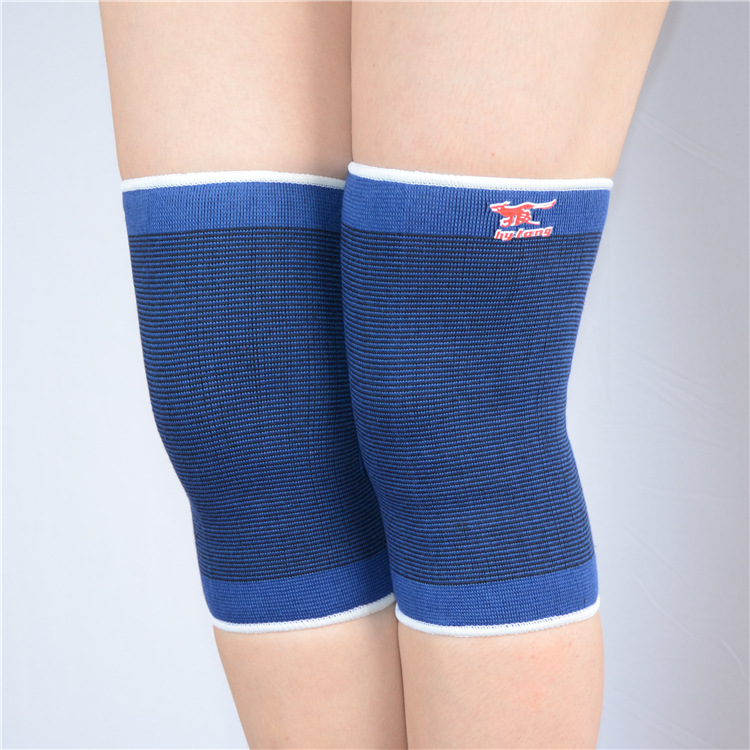 运动透气宝蓝护膝 篮球排球足球护膝 中老年空调保暖赠品护腿批发