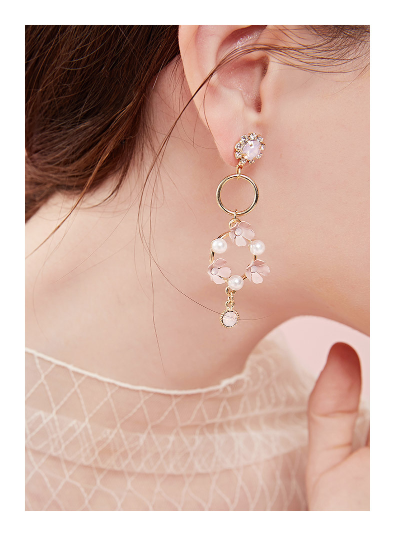 Pendientes De Flores Pendientes Chica Temperamento Colgante Largo display picture 3