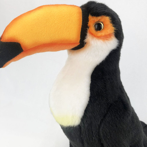 Simulated toucan plush toy, bird-shaped plush animal, children's plaything, doll decoration
