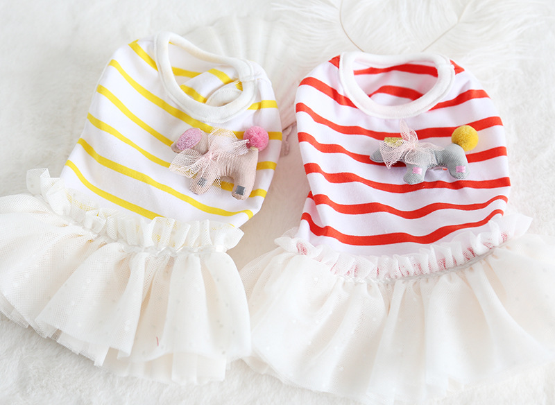 条纹小马纱纱裙