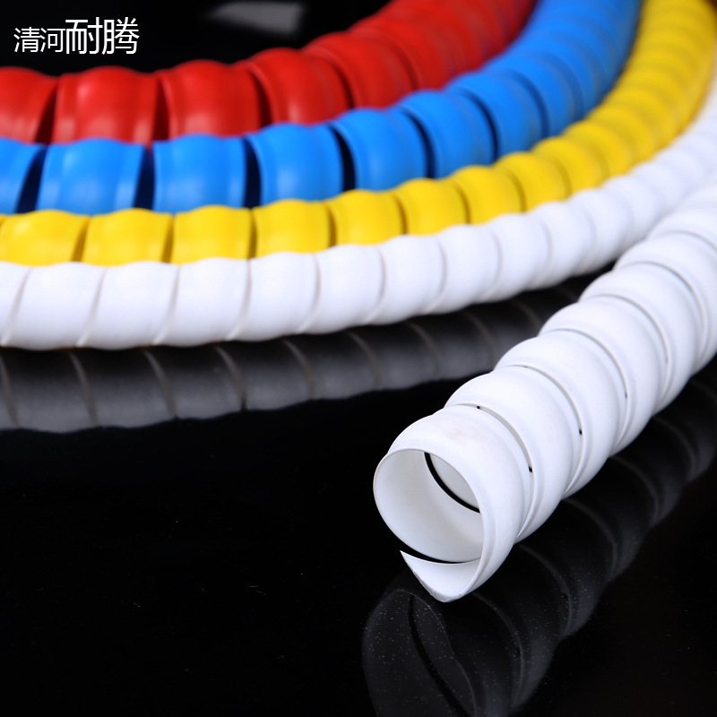 厂家直供 胶管油管水管电线电缆绝缘螺旋保护套 塑料弹簧套