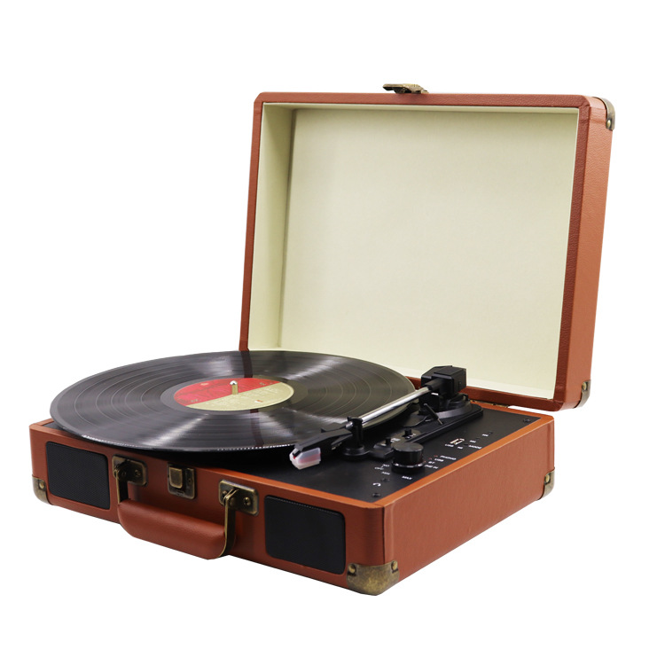 黑胶唱机电唱机留声机音箱 跨境电商优选 皮箱机黑胶唱片机厂家