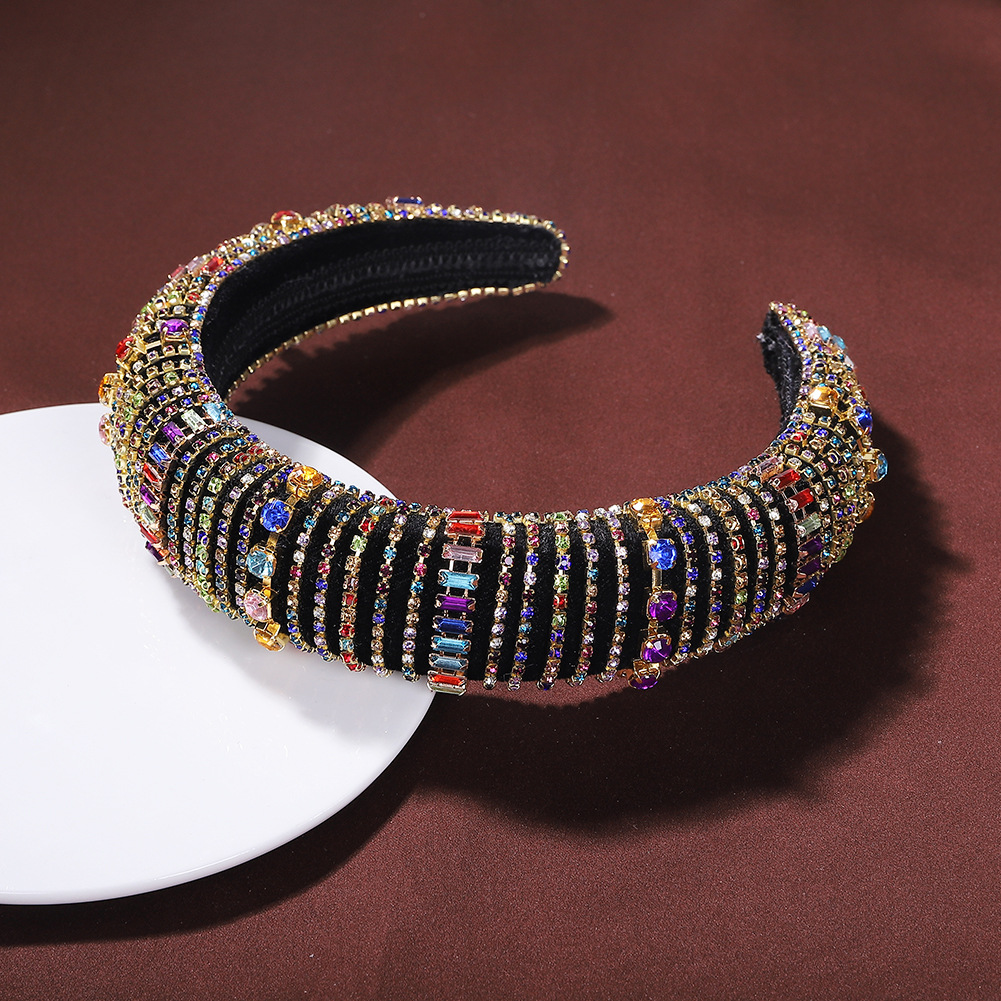 Bohemian Stylish Sponge Alloy Diamond Hair Hoop Temperament Super Flash Hair Accessories display picture 5